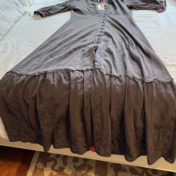 Johnny Was Jade Iota Maxi Dress Steel Grey Small - Picture 6 of 9